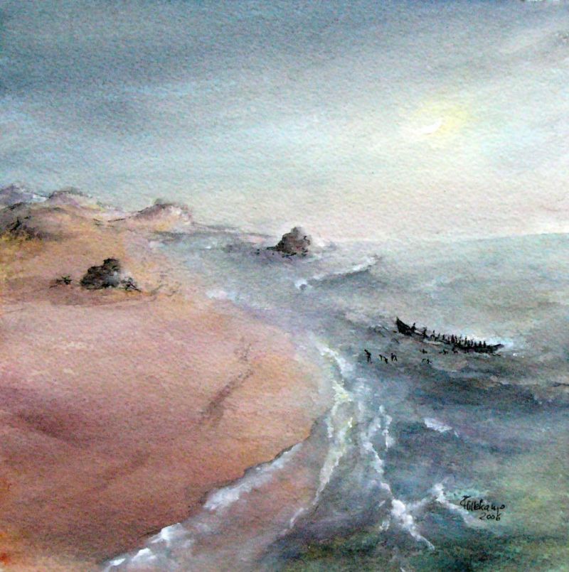 Boat With Refugees - Survivors  Boat With Refugees - Survivors